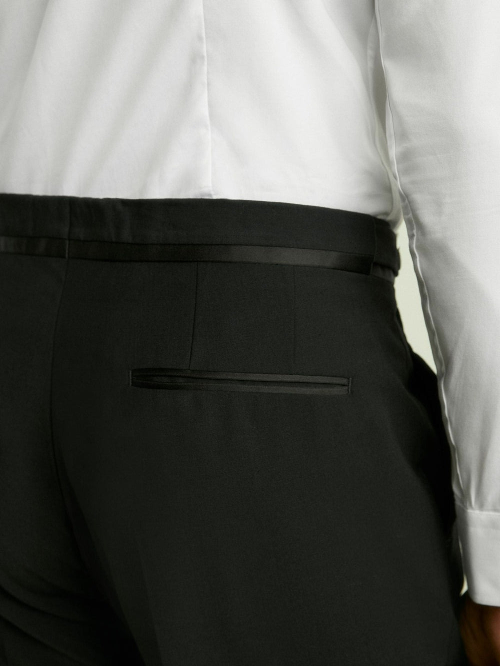 Wool-Blend Regular-Fit Tuxedo Trousers Black | Men