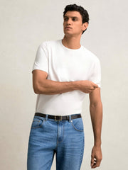 Stretch-Cotton Crew-Neck T-Shirt White | Men
