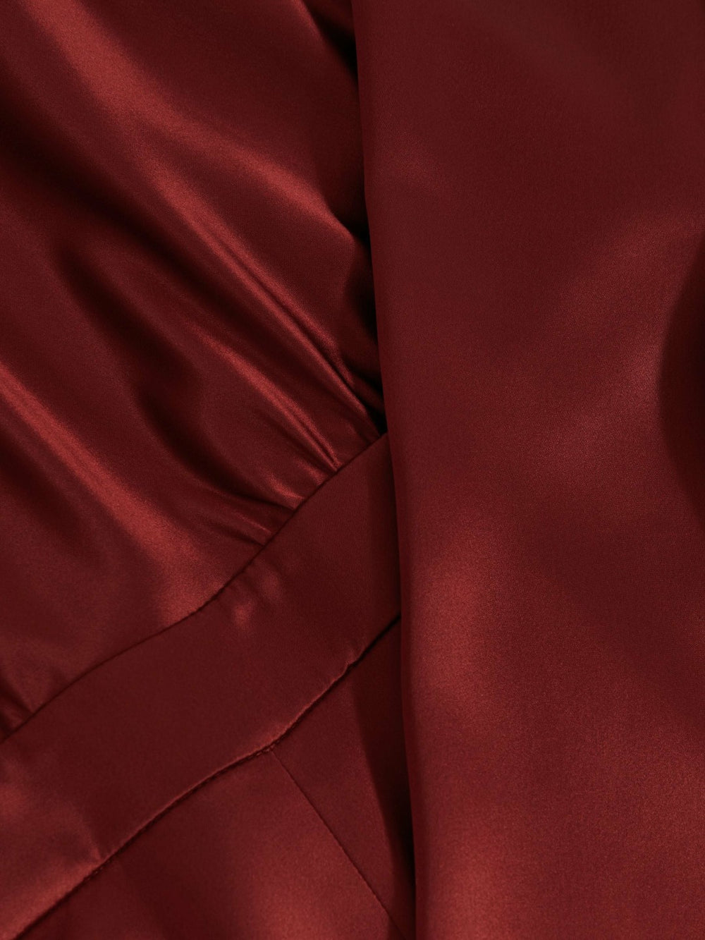 Satin Cape-Sash Jumpsuit Dark Red | Women
