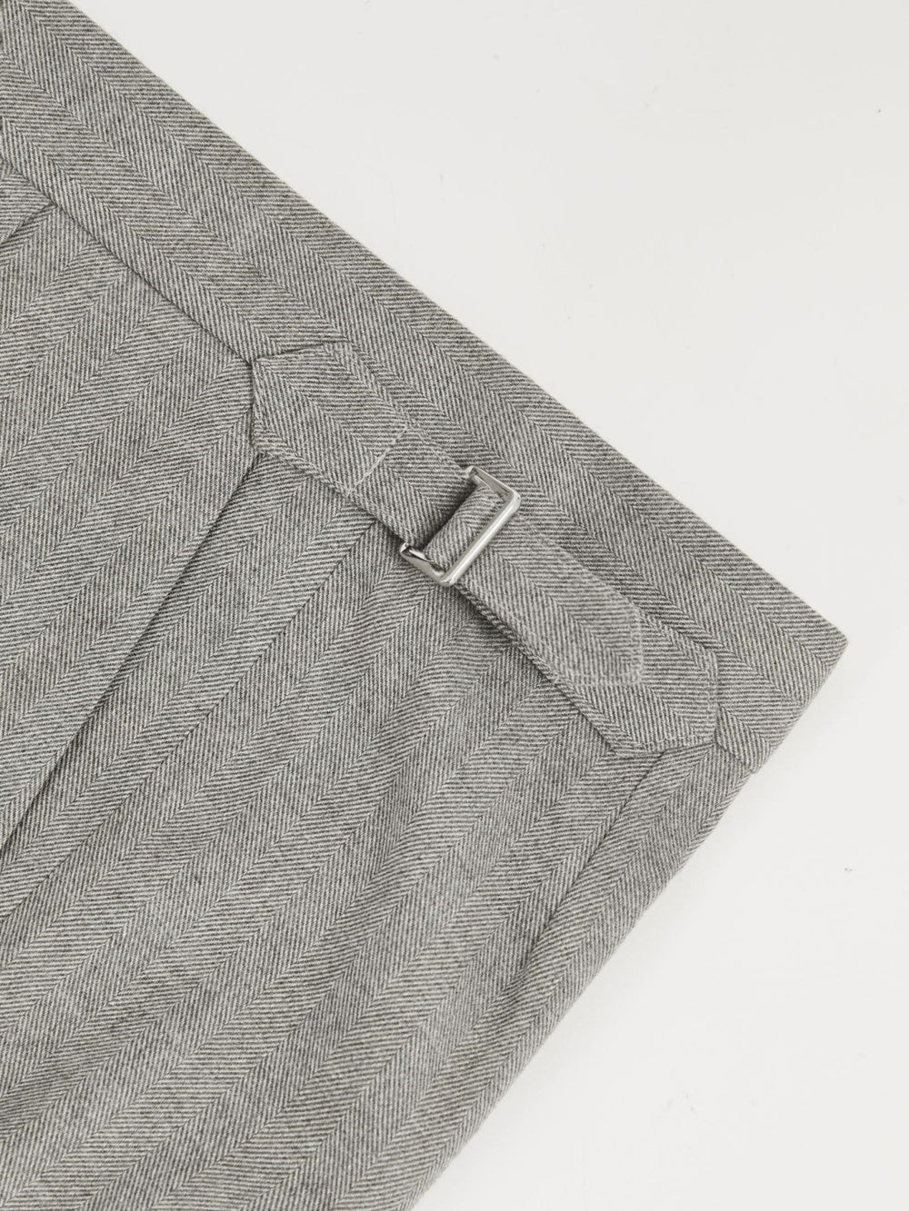 Regular Fit Herringbone Trousers With Cotton Grey | Men