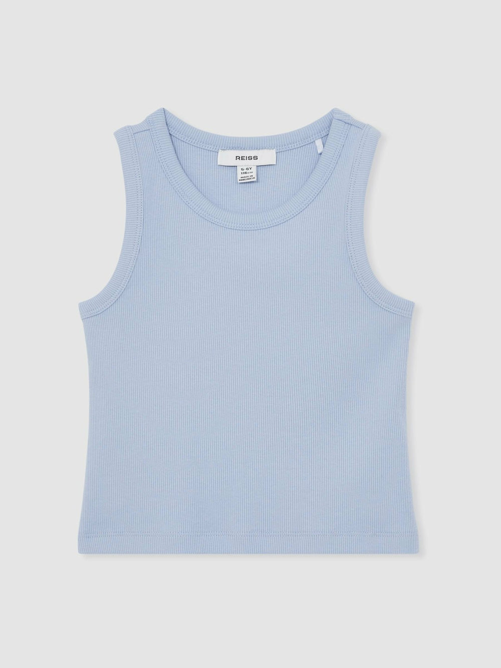 3-9 yrs Stretch-Cotton Ribbed Vest Blue | Children & Baby