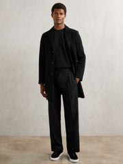 Relaxed-Fit Twill Drawstring Trousers Black | Men