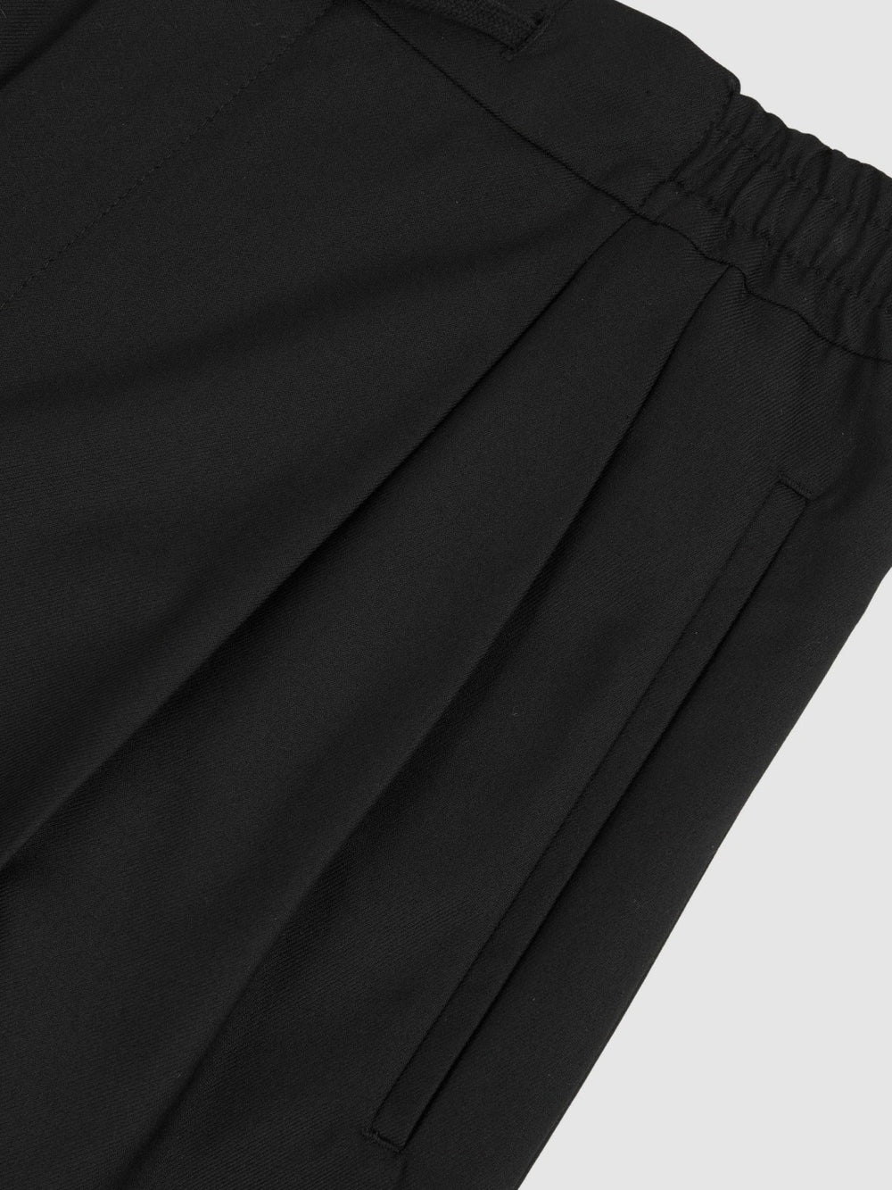 Relaxed-Fit Twill Drawstring Trousers Black | Men