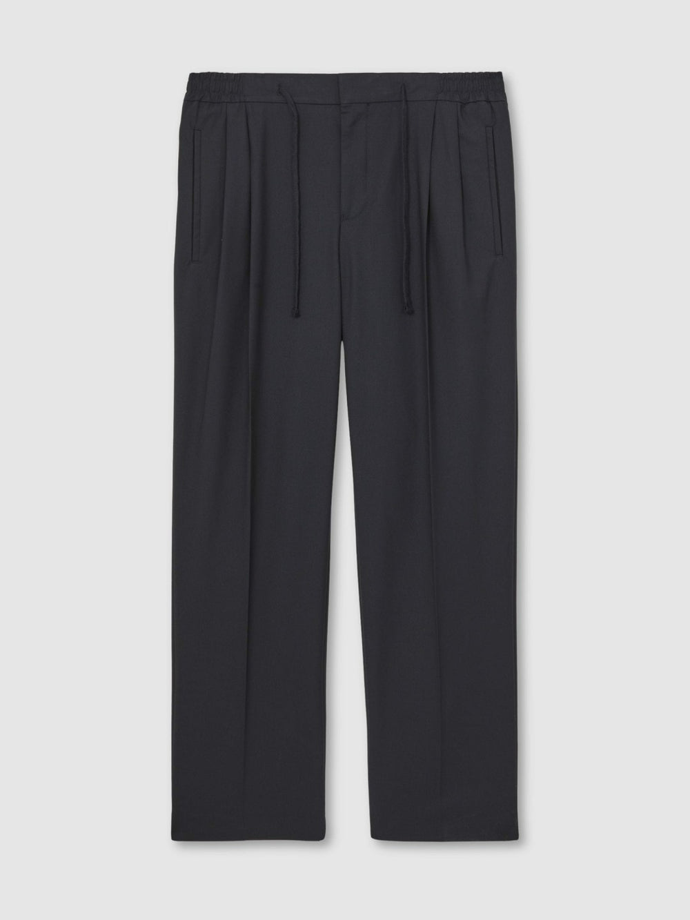 Relaxed-Fit Twill Drawstring Trousers Navy | Men