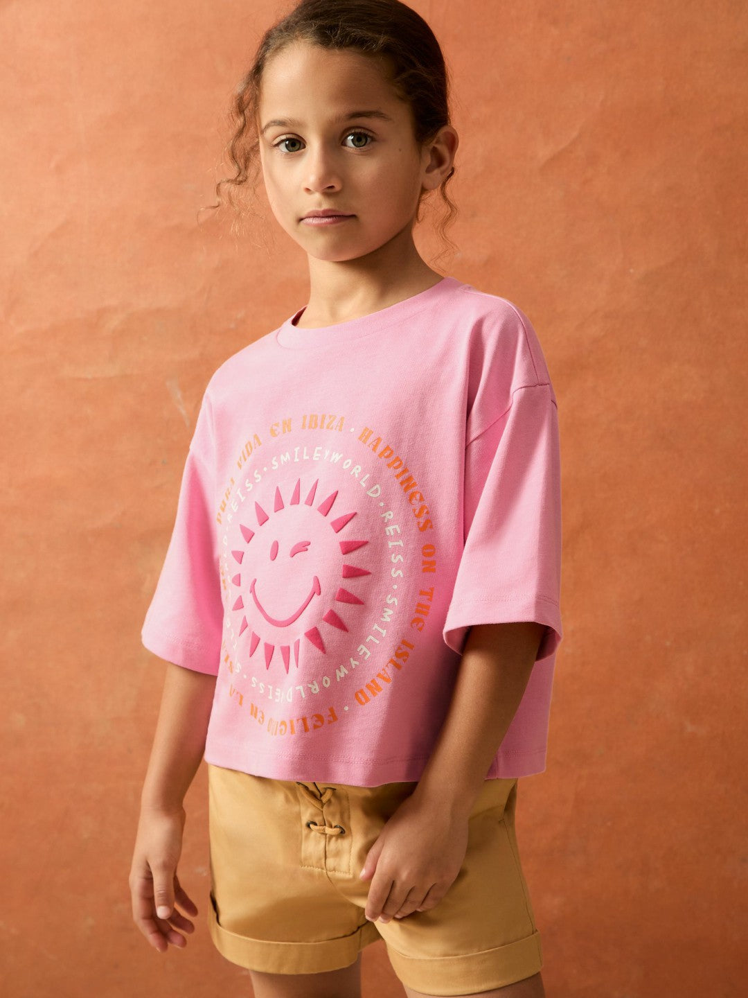 4-9 yrs SmileyWorld | Sun-Print T-Shirt Pink | Children & Baby