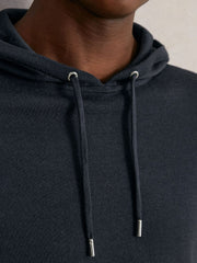 Merino Wool Drawstring Hoodie Midnight Navy | Men