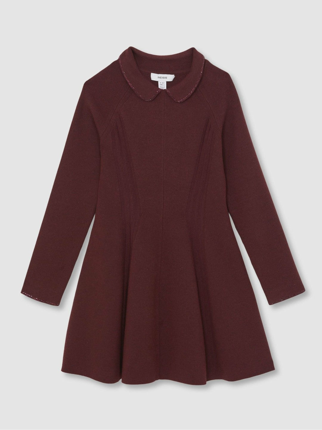 13-14 yrs Embellished Collar Knitted Dress Berry | Children & Baby