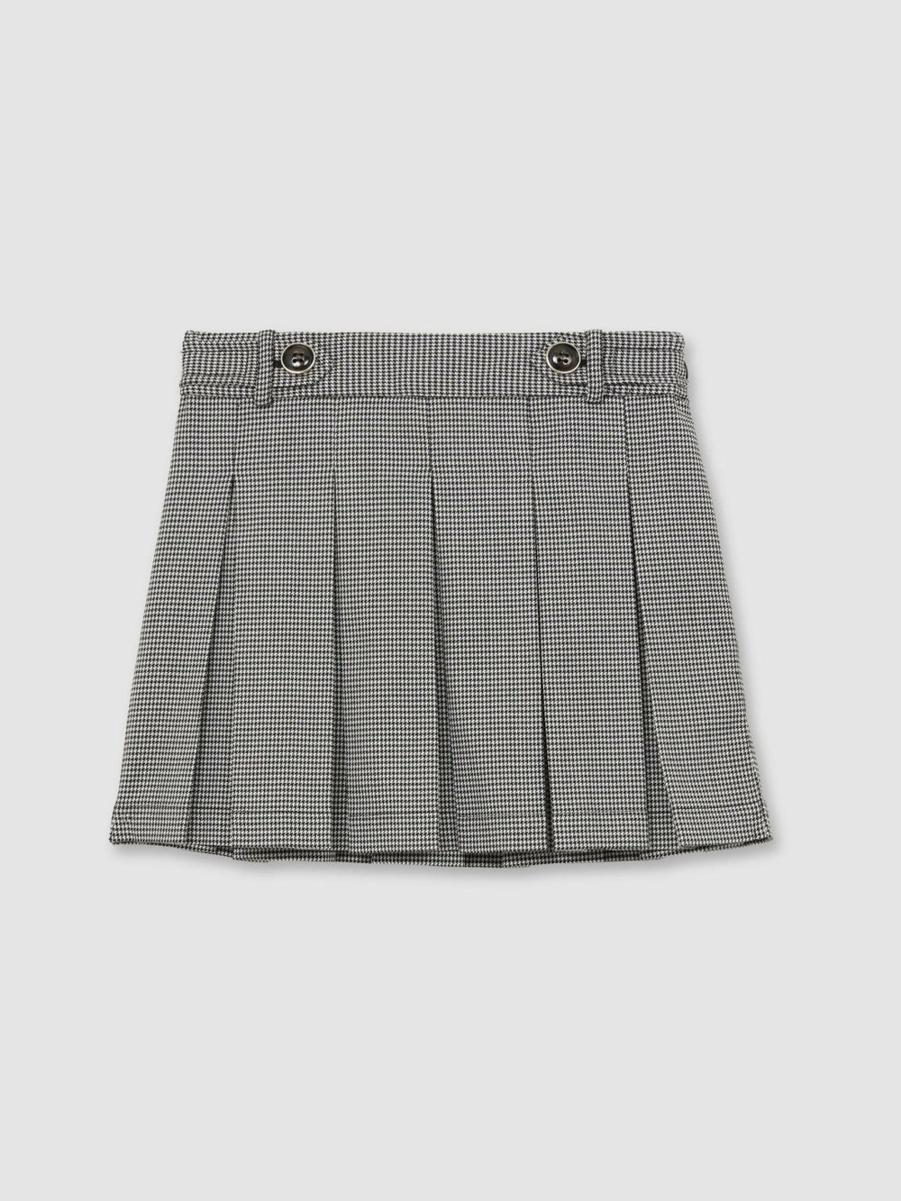 Houndstooth Check Pleated Skirt Black/White | Children & Baby