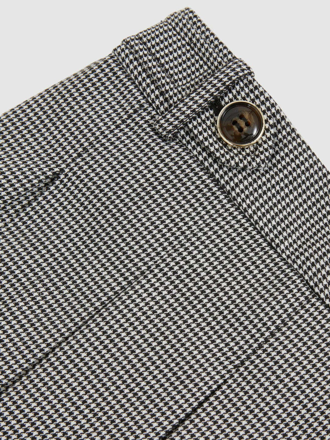 Houndstooth Check Pleated Skirt Black/White | Children & Baby