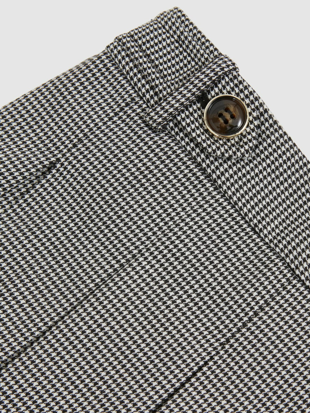 Houndstooth-Check Pleated Skirt Black/White | Children & Baby