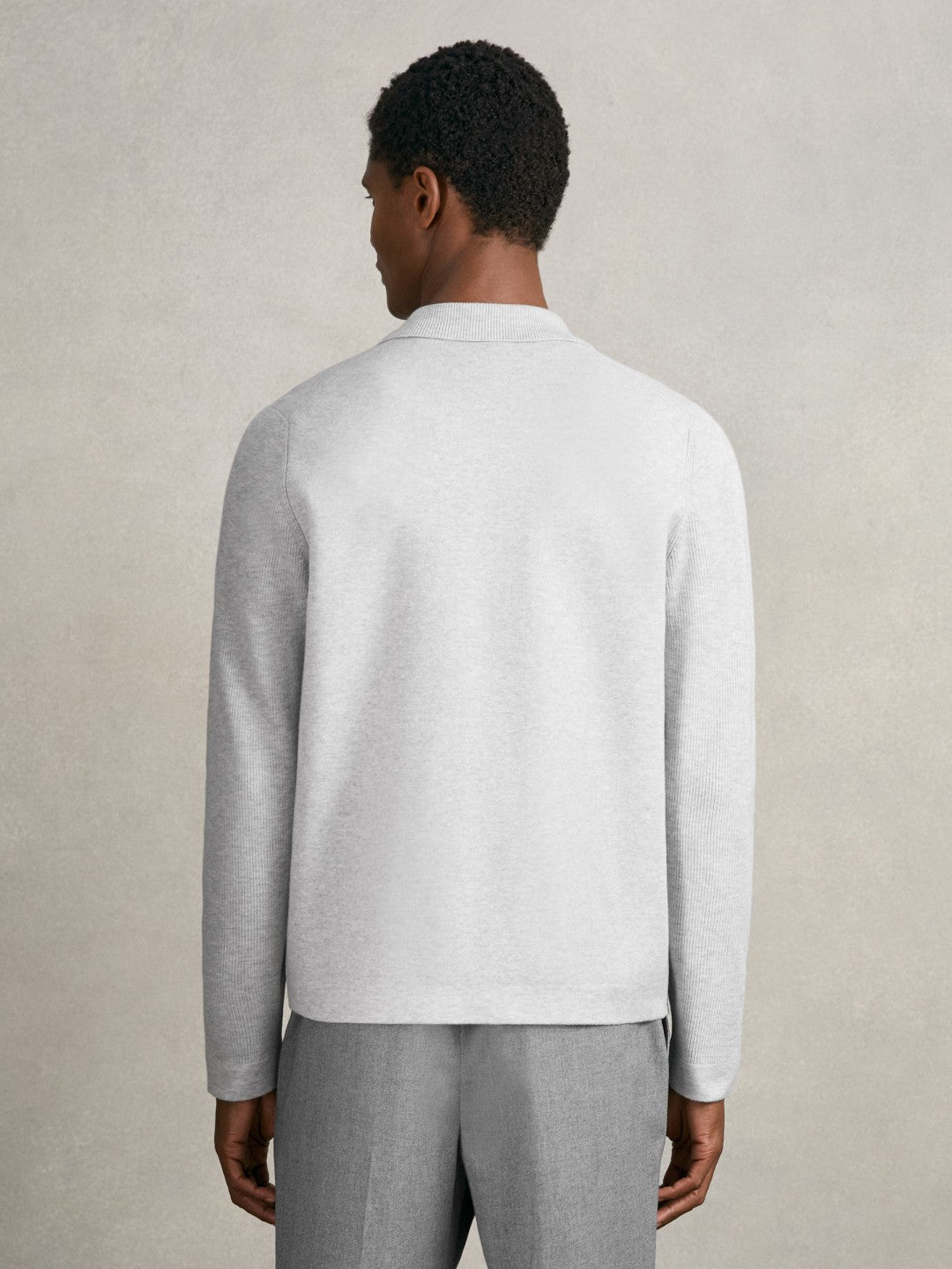 Four-Pocket Zip-Through Cardigan Soft Grey | Men