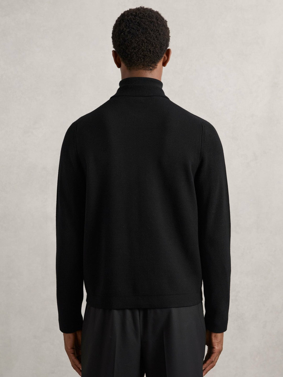 Four-Pocket Zip-Through Cardigan Black | Men
