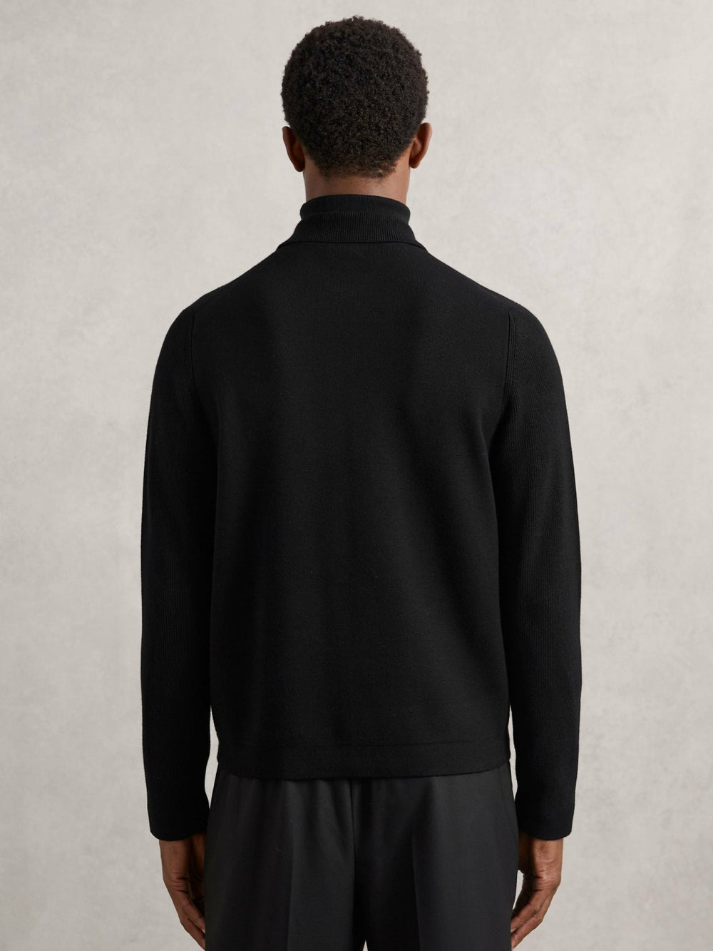 Four-Pocket Zip-Through Cardigan Black | Men