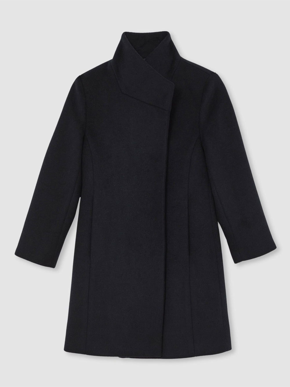 3-9 yrs Wool-Blend Funnel-Neck Coat Navy | Children & Baby