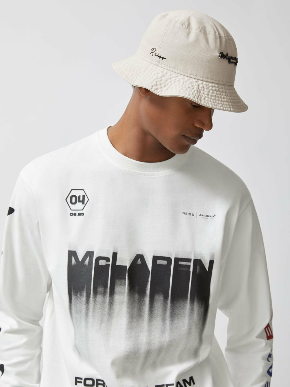 Unisex Fit McLaren Racing Cotton Bucket Hat Stone | Men