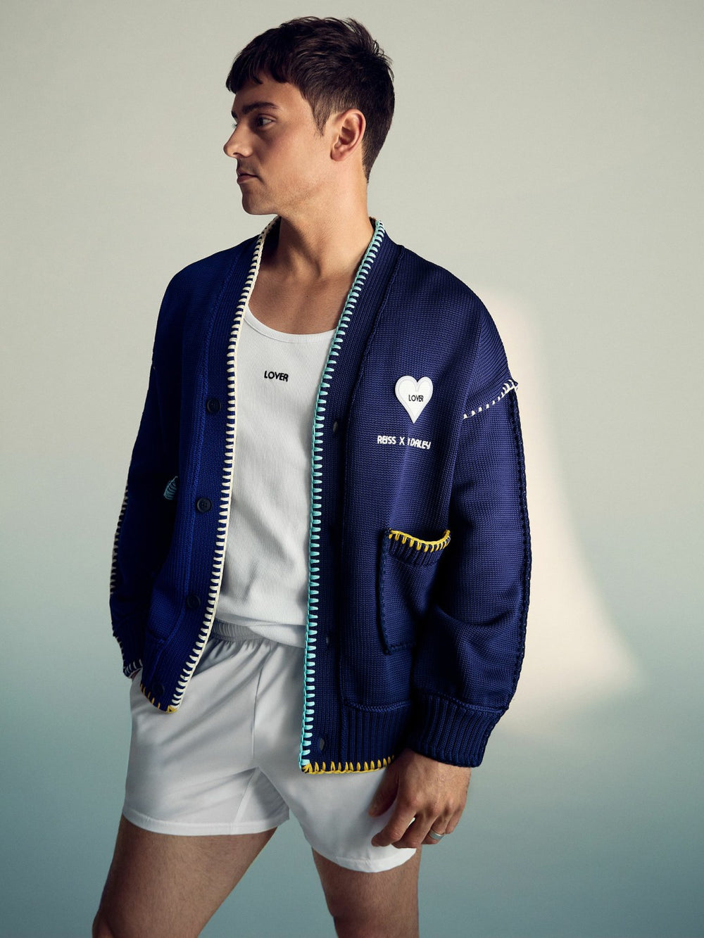 | Tom Daley Lover Knit Cardigan Navy Blue | Men