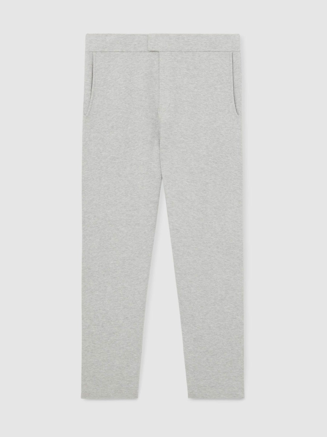 Tapered Knitted Trousers Soft Grey | Men
