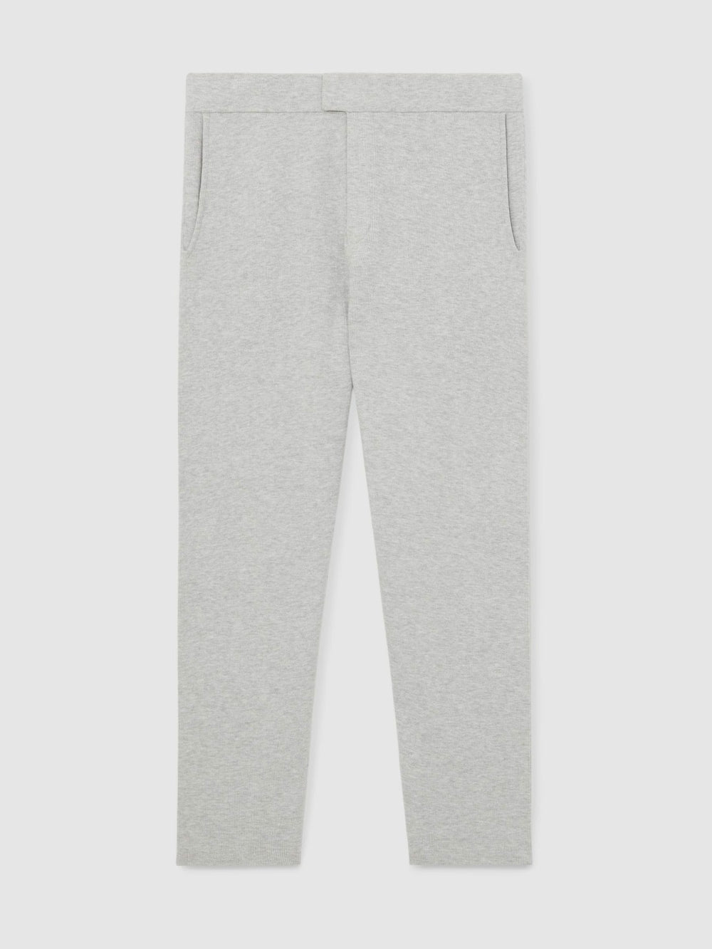 Tapered Knitted Trousers Soft Grey | Men