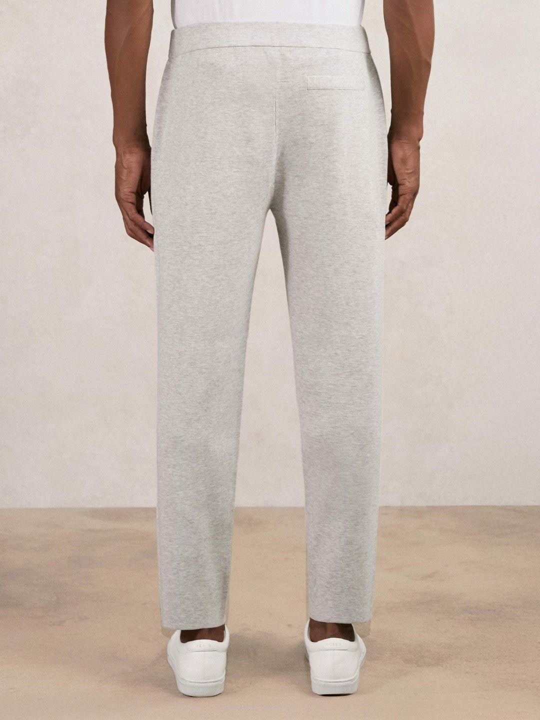 Tapered Knitted Trousers Soft Grey | Men