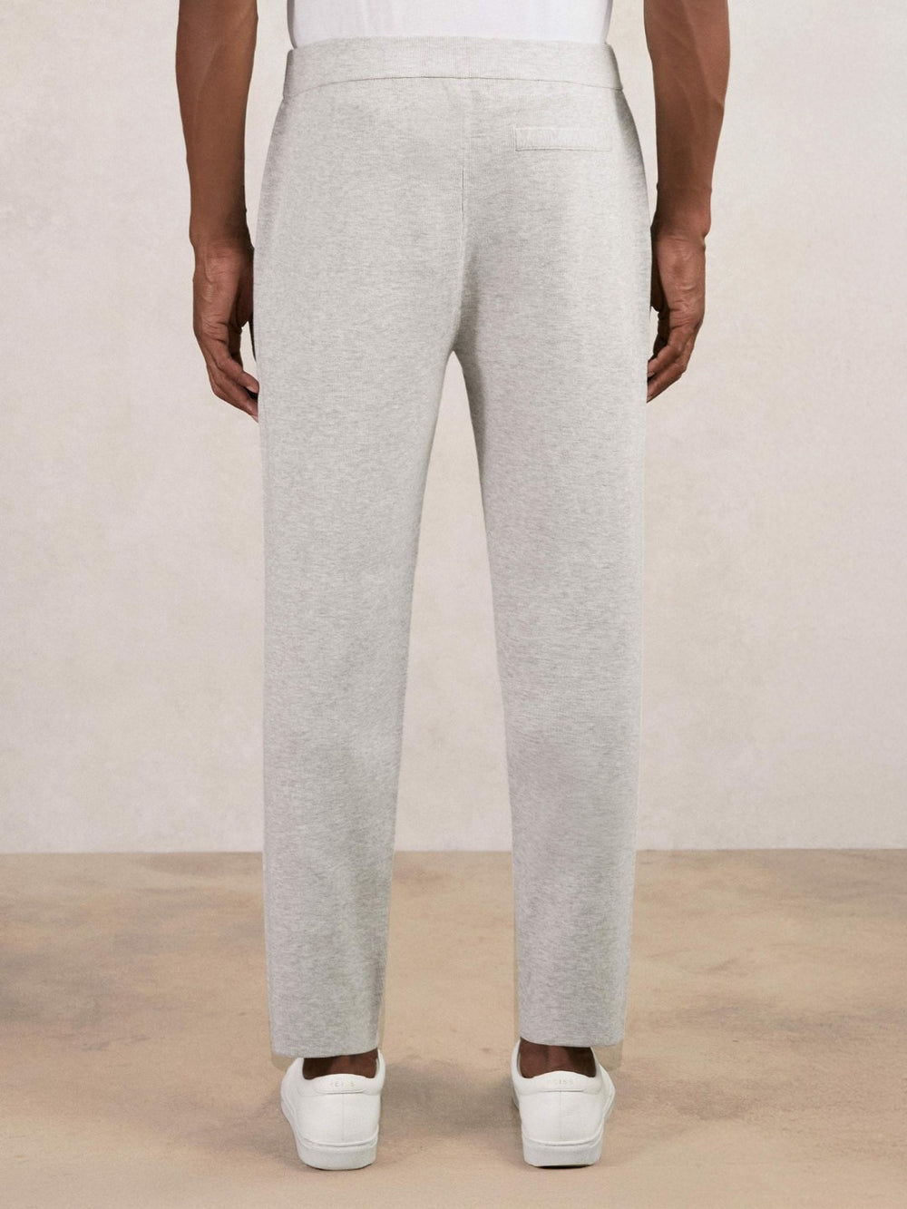 Tapered Knitted Trousers Soft Grey | Men