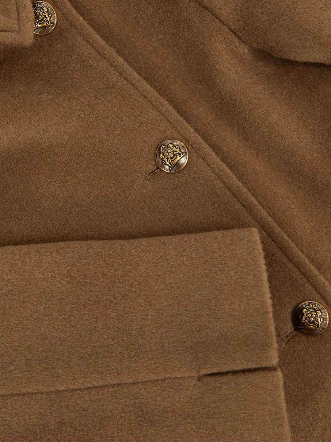 9-13 yrs Wool-Blend Double-Breasted Coat Camel | Children & Baby