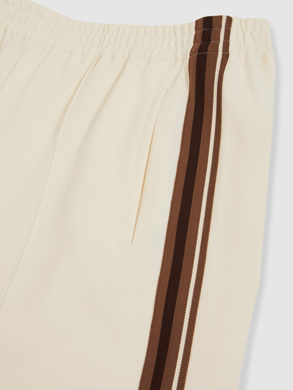 Petite Side-Stripe Wide-Leg Trousers Cream | Women