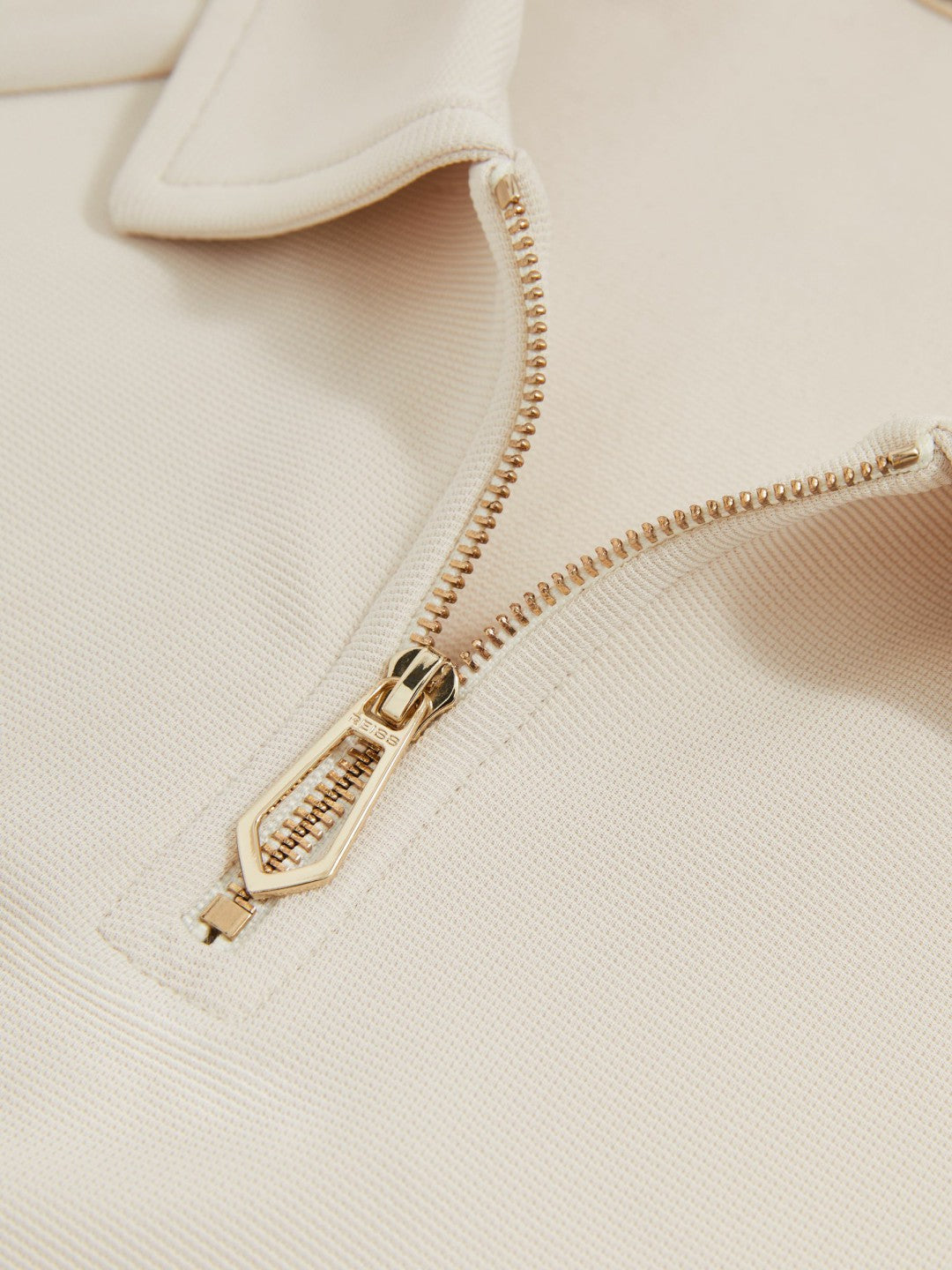Textured Raglan Half-Zip Polo Shirt Stone | Men