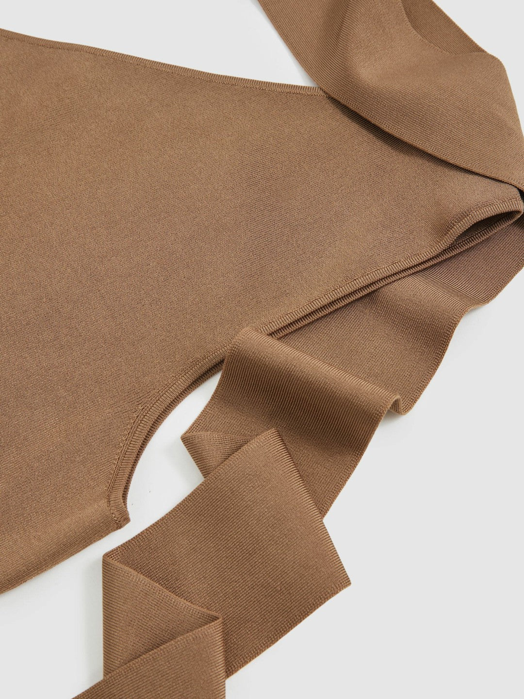 One Shoulder Scarf Top Taupe Neutral | Women