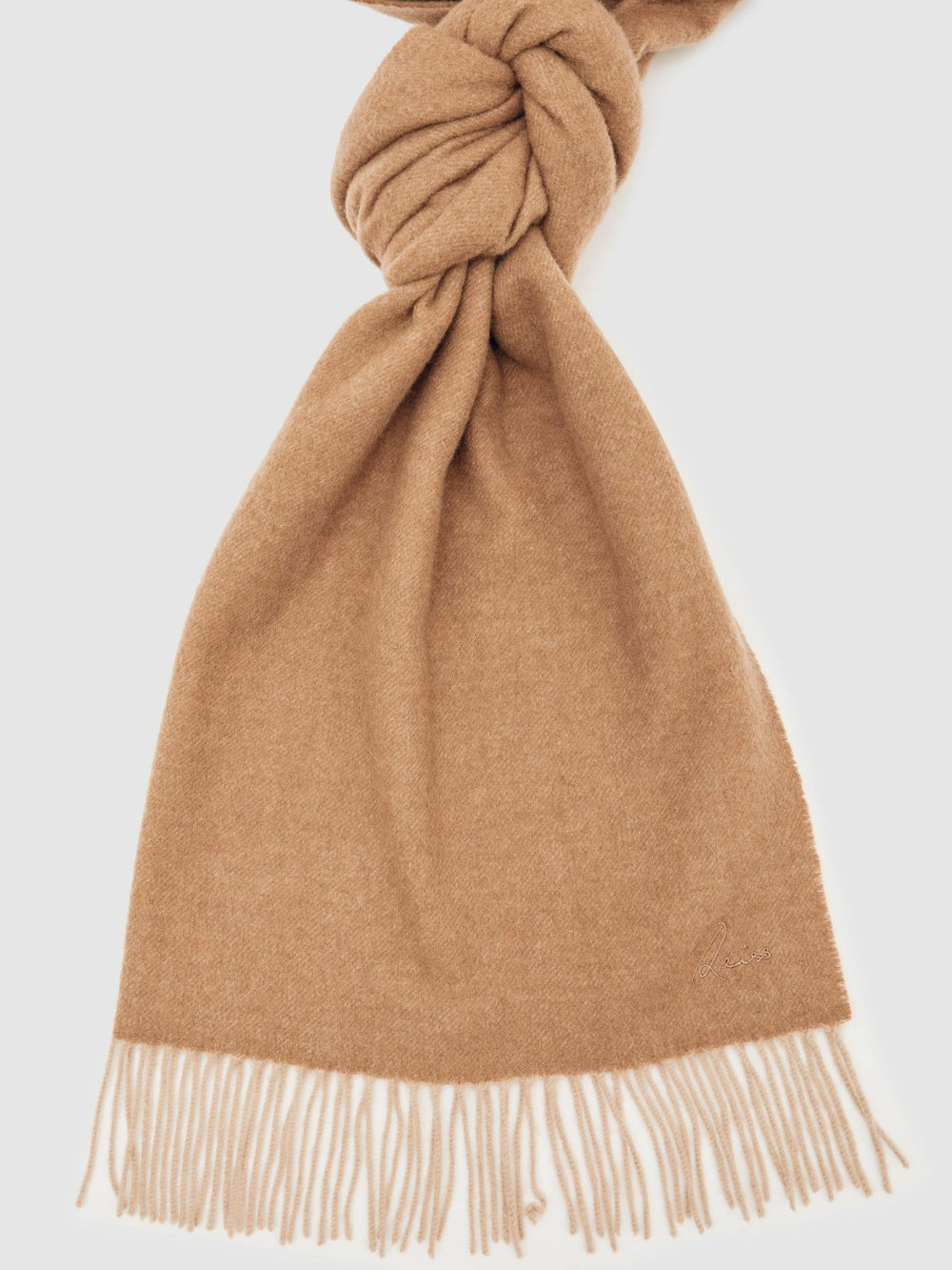 Wool-Cashmere Scarf Taupe | Women