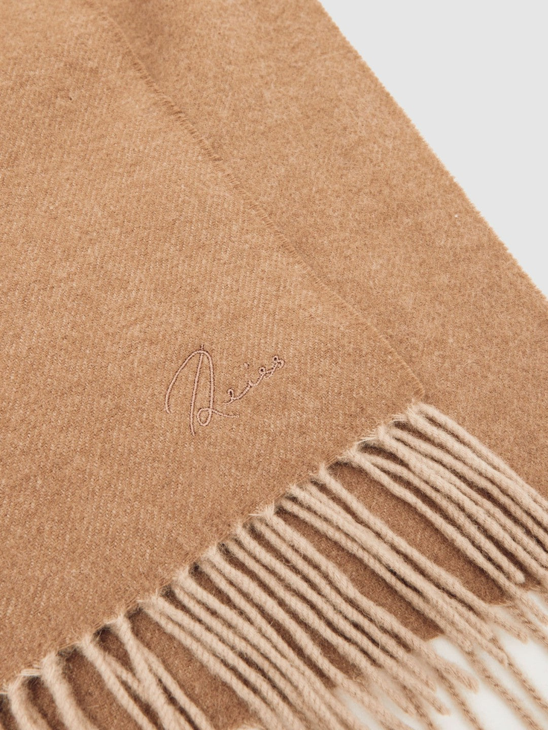 Wool-Cashmere Scarf Taupe | Women