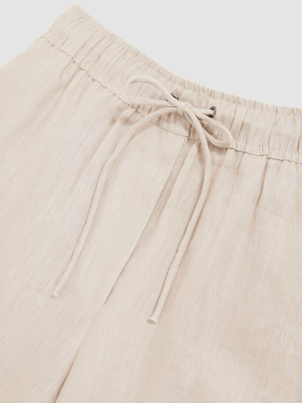 Petite Linen-Blend Wide-Leg Trousers Neutral | Women