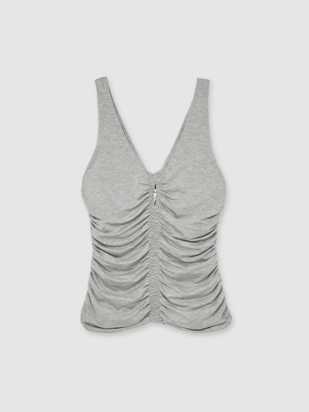 Stretch Lyocell Jersey Ruched Vest Silver Grey | Women