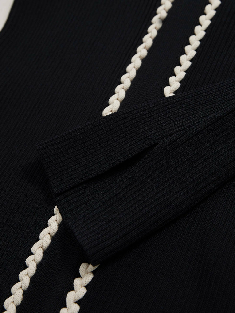 Craft-Stitch Rib-Knit Top Navy/White | Women