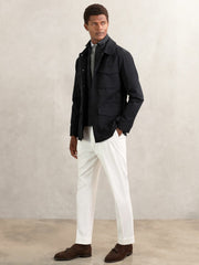 Removable-Gilet Safari Jacket Navy | Men