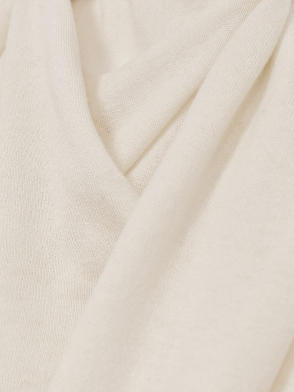 Wool Scarf-Tie Draped Jumper Cream | Women