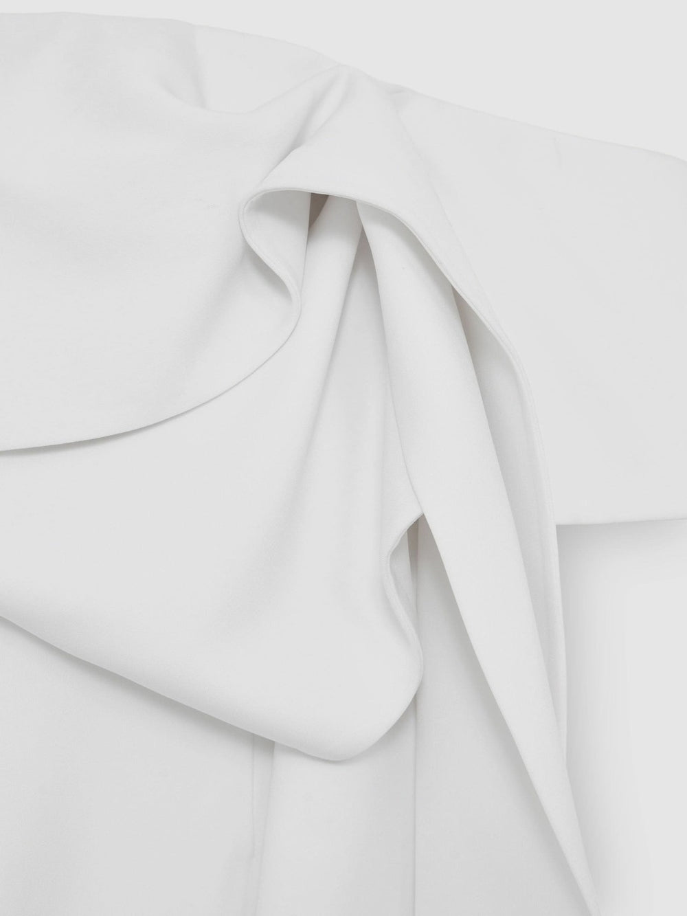 Sculptural Off-Shoulder Mini Dress Ivory | Women