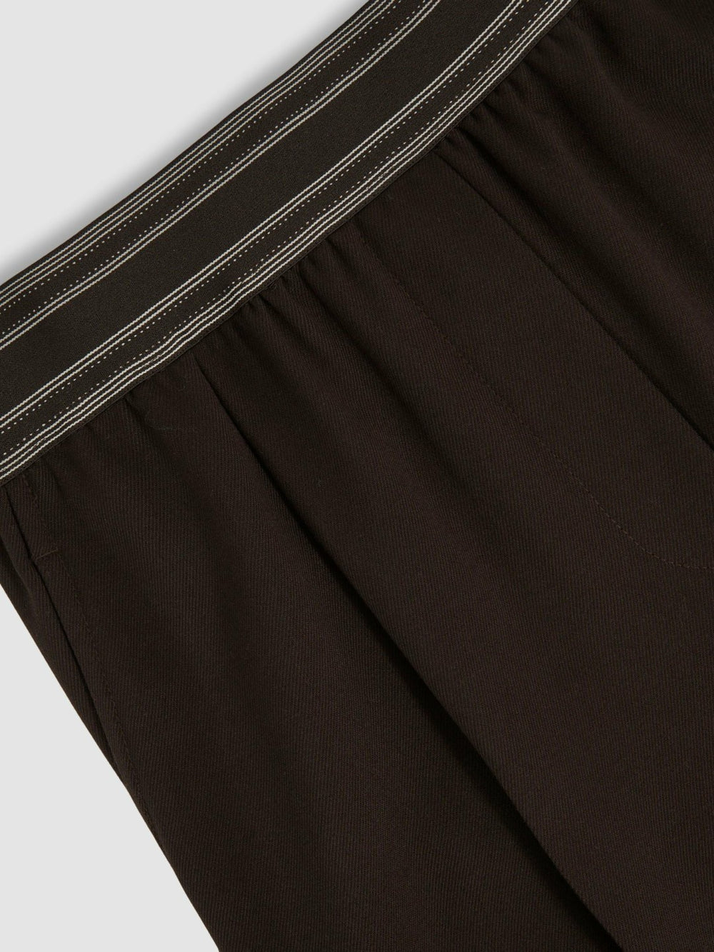 Petite Wide-Leg Contrast-Waistband Trousers Chocolate Brown | Women
