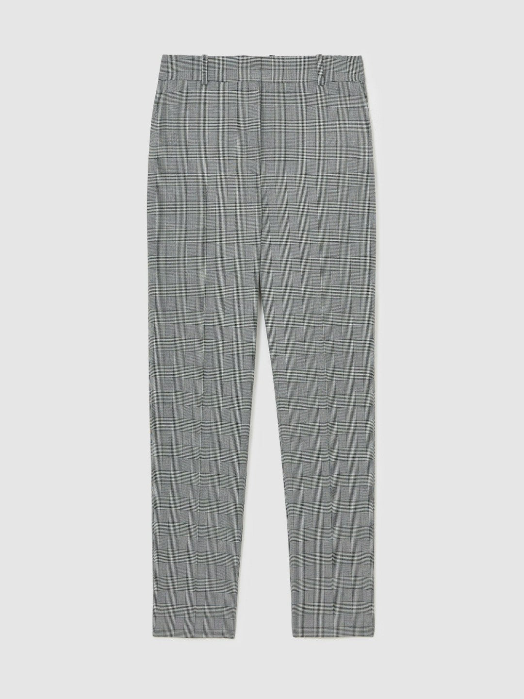 Check Slim-Fit Suit Trousers Grey | Women
