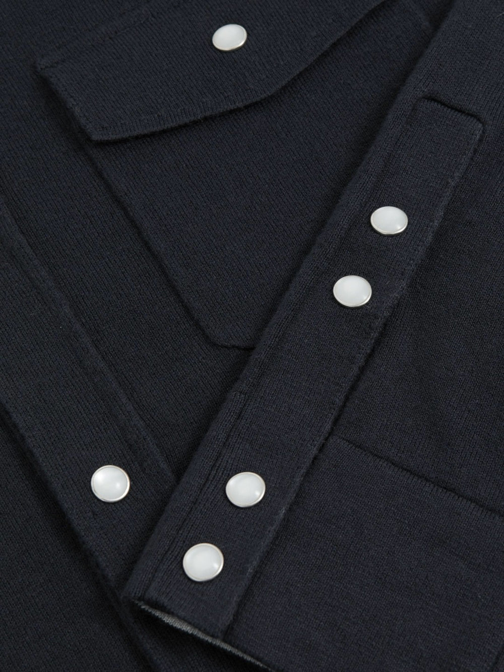 Cotton-Cashmere Western Knitted Shirt Navy | Men