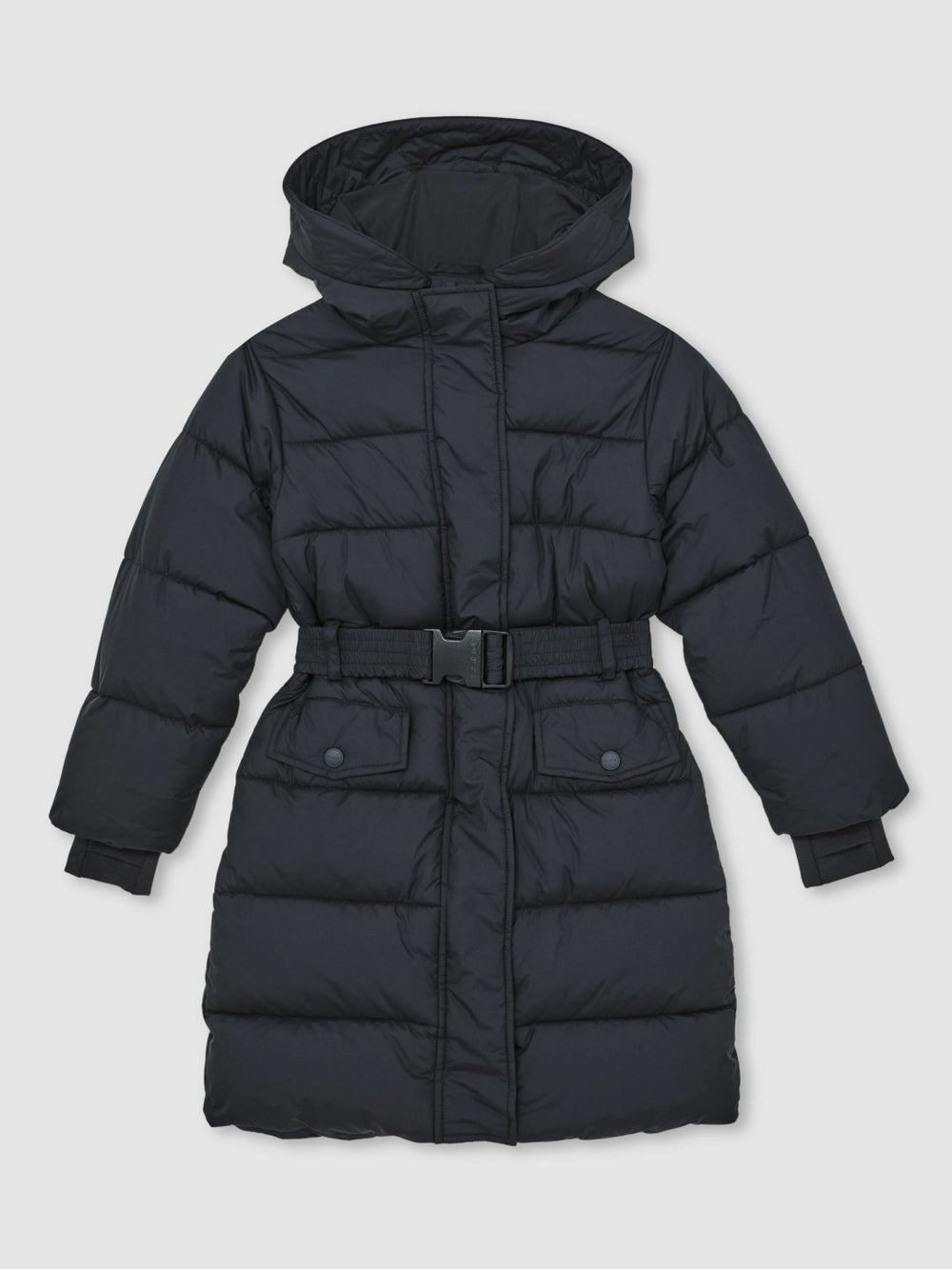 Longline Hooded Puffer Coat Navy | Children & Baby