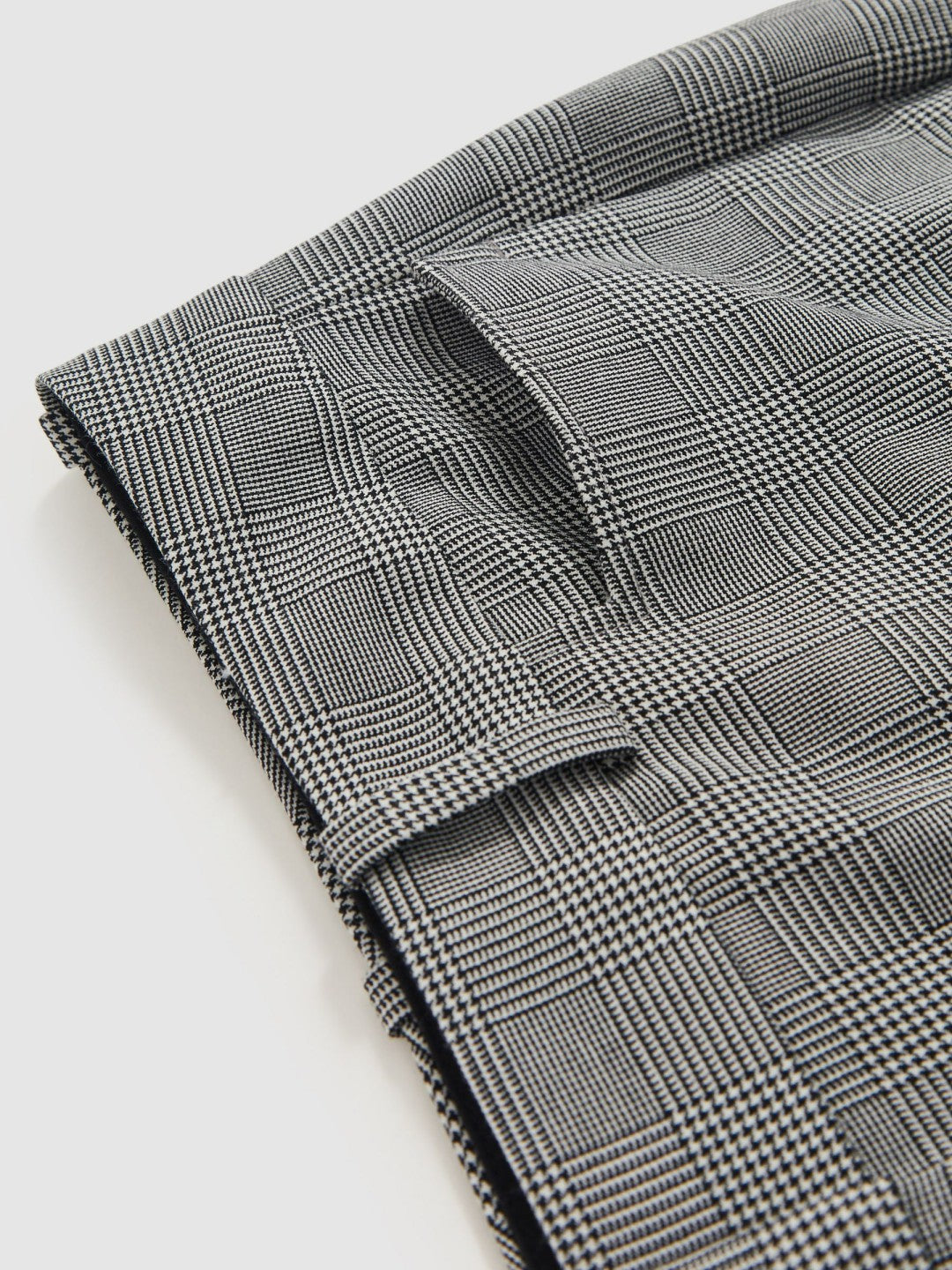 Petite Check Flared Suit Trousers Grey | Women