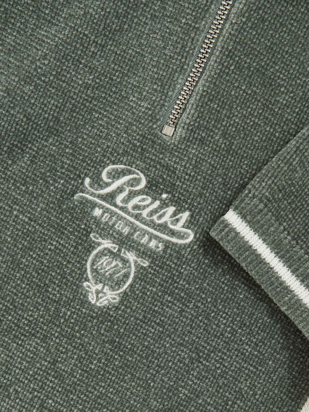 3-9 yrs Chenille Tipped Motor Cars Polo Shirt Dark Sage Green/White | Children & Baby