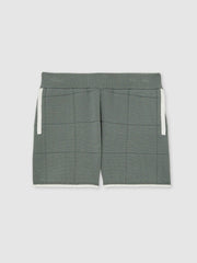 Tipped Knit Stitch-Detail Shorts Dark Sage Green | Children & Baby