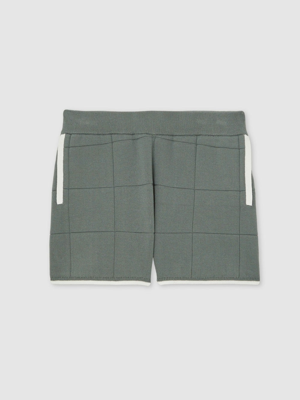 3-9 yrs Tipped Knit Stitch-Detail Shorts Dark Sage Green | Children & Baby