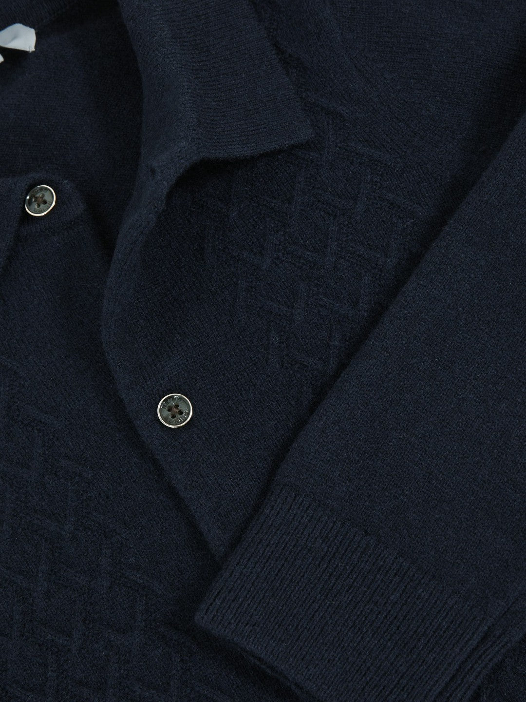 9-13 yrs Wool V-Stitch Button-Through Cardigan Navy Blue | Children & Baby