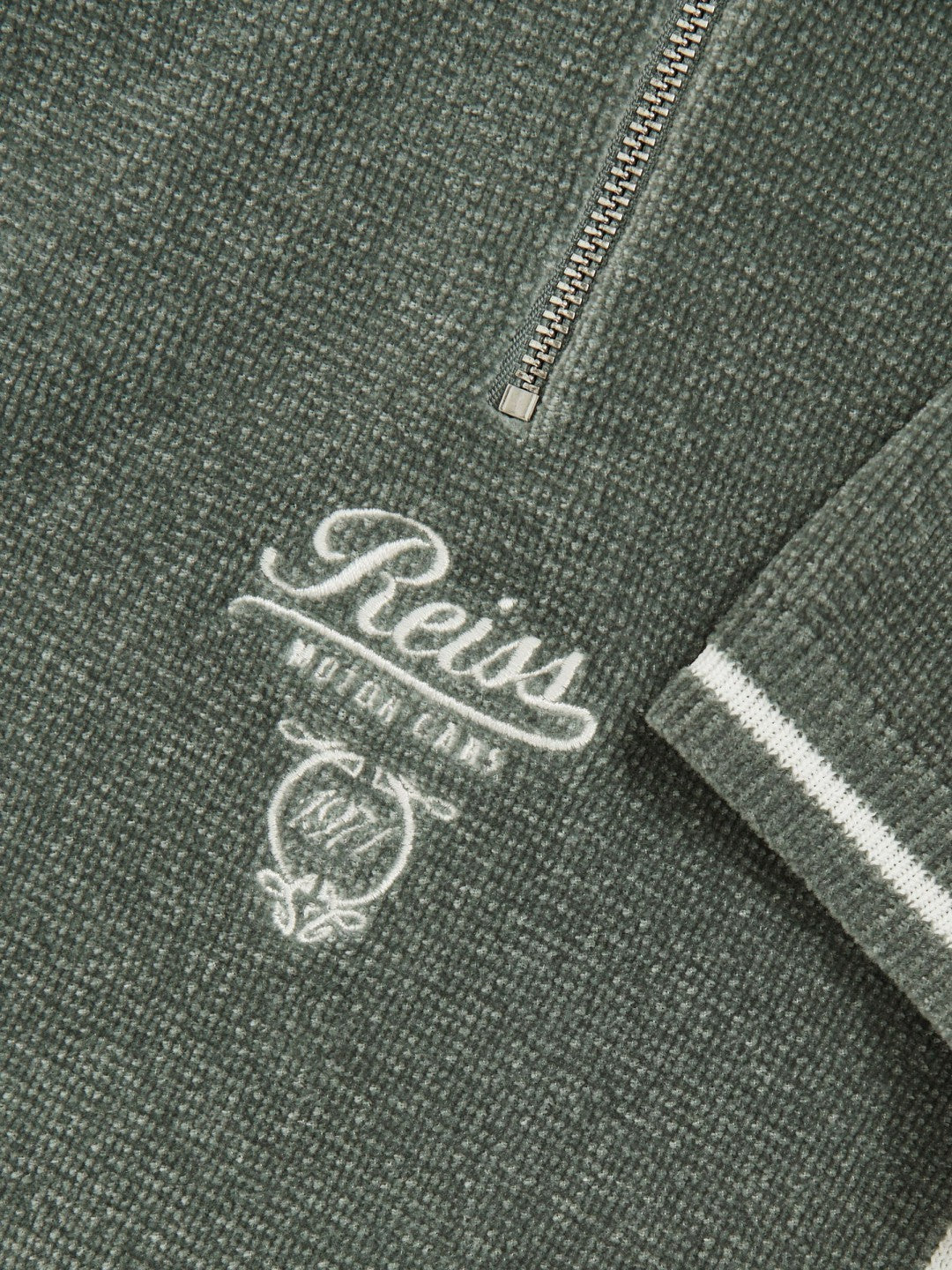 9-13 yrs Chenille Tipped Motor Cars Polo Shirt Dark Sage Green/White | Children & Baby