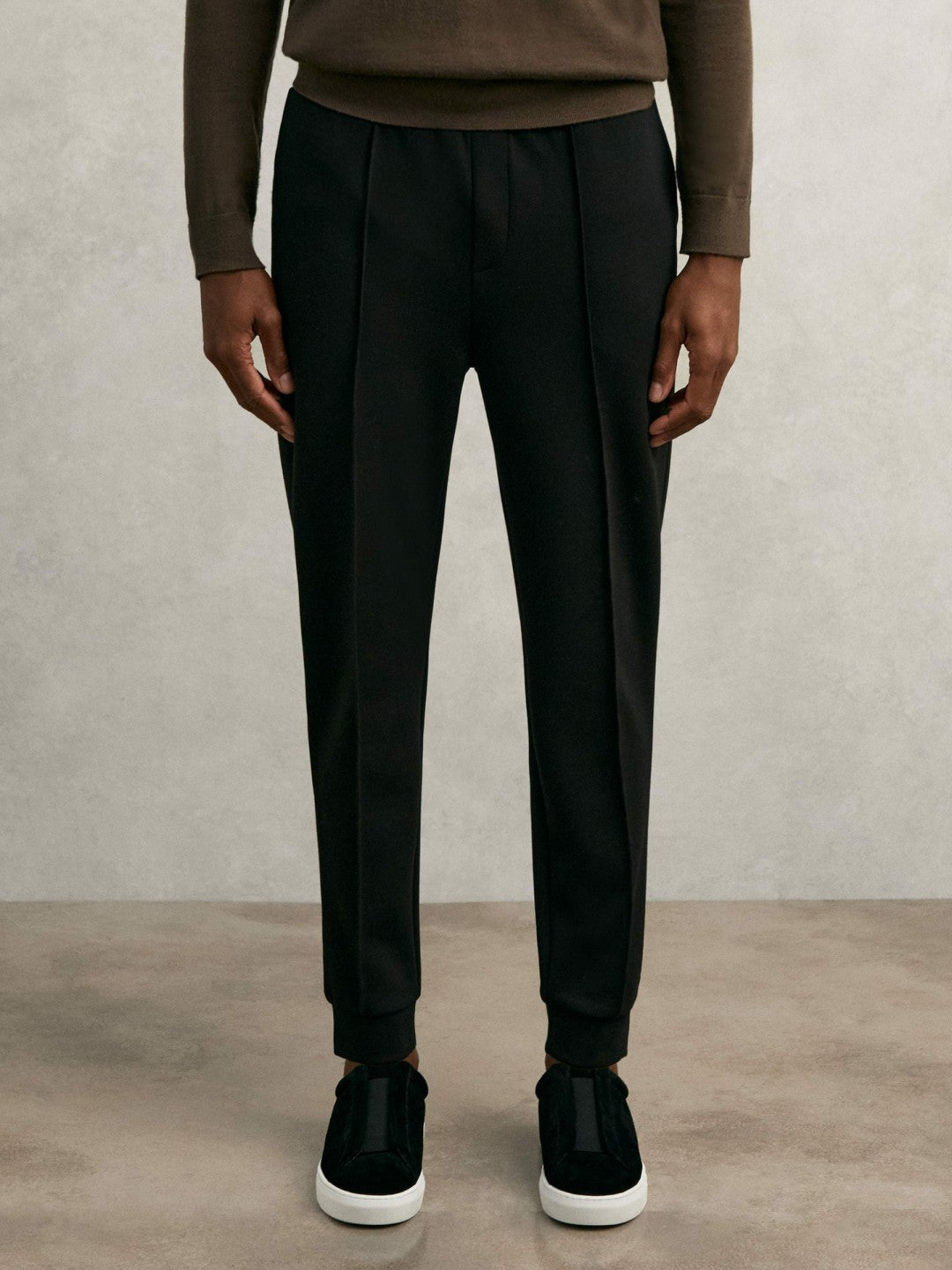 Interlock Drawstring Joggers Black | Men