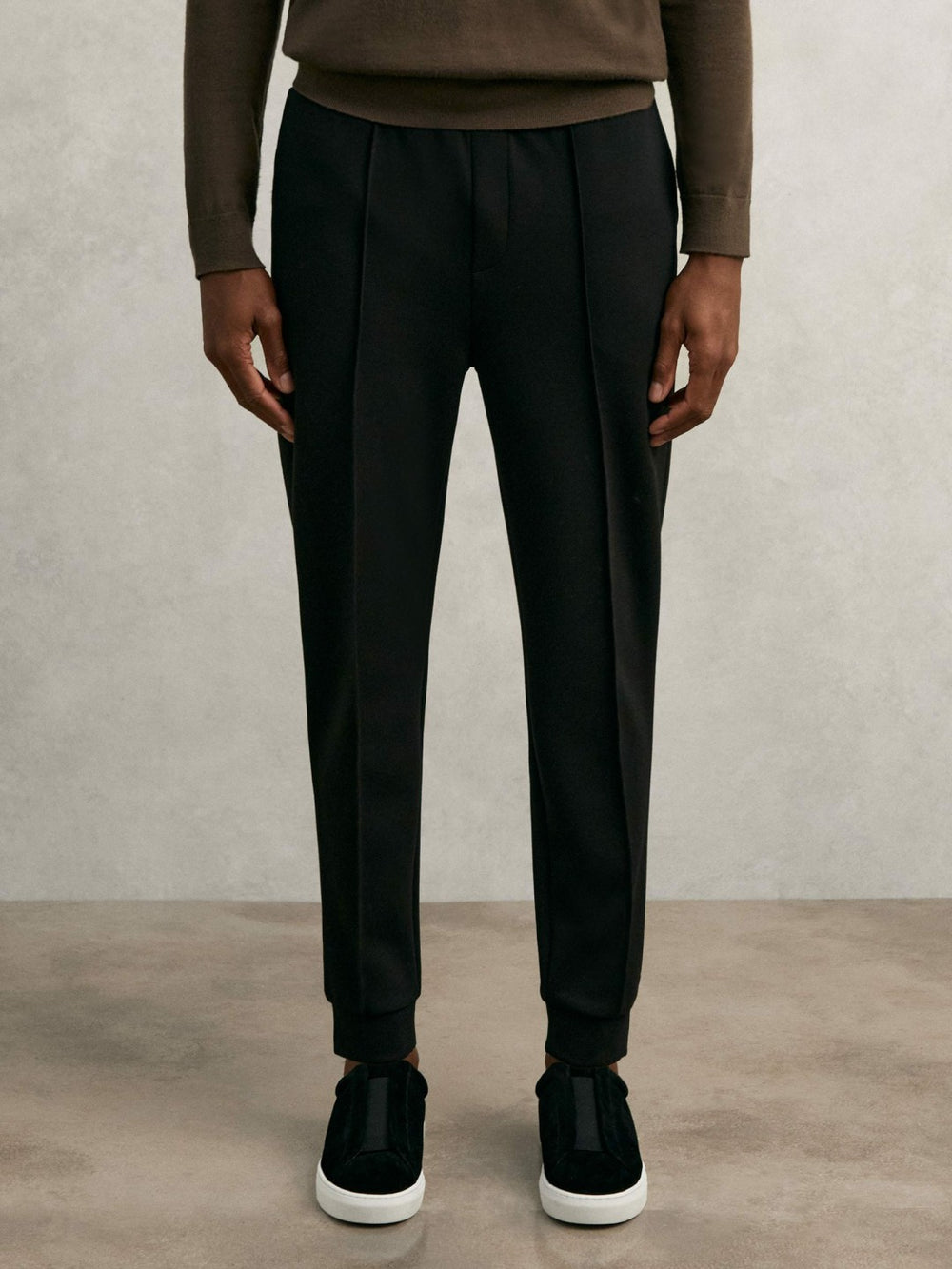 Interlock Drawstring Joggers Black | Men