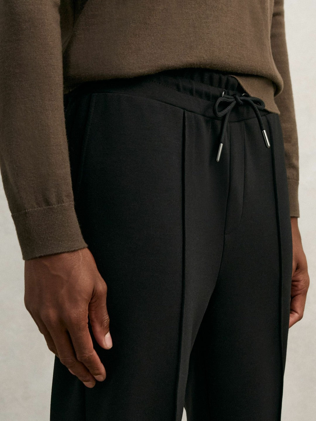 Interlock Drawstring Joggers Black | Men
