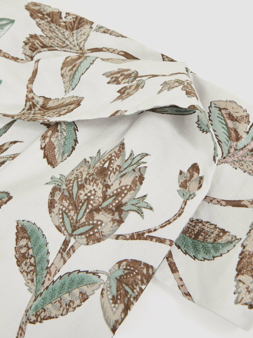 Sculpted Off-Shoulder Floral Mini Dress Linen-Cotton Ivory | Women